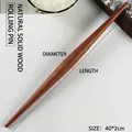 Ebony wood spindle rolling pin for dough, 40cm length with natural wood grain finish - Tapered Solid Wood Rolling Pin 40*2cm