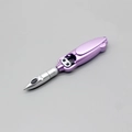 Penna a sfera a forma di rana con finitura viola metallizzato e dettagli in argento - Viola