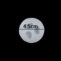 Translucent silicone mold with 4.5cm diameter featuring three small seashell shapes - Style 3 Pumpkin Combination / Clear