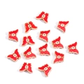 Red butterfly evil eye charm pendants with golden metal edges for jewelry making - Butterfly / Red