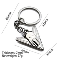 Custom gun-black metal J-20 fighter jet keychain model with zinc alloy finish - X-385 Fighter Jet Gun Black