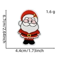 Detailed view of Santa Claus embroidered patch with dimensions 6.7cm by 4.4cm - Christmas Patch 17# (Santa Claus)