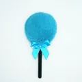 Blue fairy lollipop powder puff with soft plush top and satin bow for body makeup - No Packaging / Blue
