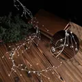 1.6M Acrylic crystal bead garland with 60g weight for festive and wedding decoration - 160cm Transparent Beaded