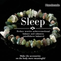 Natural moss agate irregular stone bracelet for mindfulness and emotional balance - Moss Agate