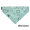 Adjustable mint green paisley dog bandana with plastic buckle for large pets - XS (20-32cm) / Mint Green