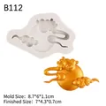Auspicious clouds and rising sun silicone mold for Chinese fondant cake decorating - B112 / Gray