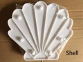 White shell shaped LED decorative lamp with plastic pearls in protective film packaging - Shell