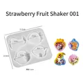 Molde de silicona para arenas movedizas con fresas y frutas para colgantes de resina - 4 Cavidades Fresa y Frutas
