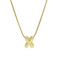 Minimalist gold snake chain necklace featuring a geometric letter X pendant for women - Necklace - Letter X