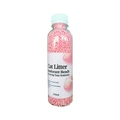 Pink peach scented cat litter deodorizer beads in 250ml bottle with white cap - 250ml (Peach)