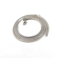 Collana a catena a serpente in acciaio inossidabile argento con chiusura a moschettone - 1.8mm Larghezza * 40cm+5cm / Color Acciaio
