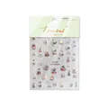 Sparkling crystal 3D nail art stickers with Santa and colorful Christmas ball patterns - Model to4505 Crystal