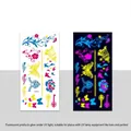 Luminous floral and butterfly sleeve tattoo stickers CS-012 showing UV glow effect - Fluorescent CS-012