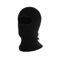 Winter thermal knit balaclava mask for cycling and skiing in classic black with single eye hole - 1-Hole Design / Black