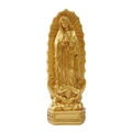 Statue dorée Notre-Dame de Guadalupe 20cm ornement religieux sur socle décoratif - 20cm / Doré