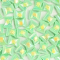 Iridescent light green candy-shaped acrylic beads with embossed rabbit head pattern for DIY - Green