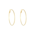 Polished gold titanium steel hoop earrings featuring a minimalist large circular design - 50mm / Gold