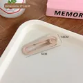 Morandi pink seamless hair clip with matte finish, 6cm duckbill style for women - 7# Oval Duckbill Clip (Light Coffee)
