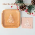 Merry Christmas Acryl-Fondant-Stempel mit Wellenrand-Ausstecher für festliches Backen - Weihnachten Stil M