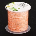Orange and white braided cotton jewellery cord on a spool for DIY bracelet making - 09# Orange White Mixed