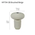 Vaso minimalista in ceramica beige spazzolato con design geometrico sfera e cilindro - Beige Spazzolato
