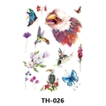 Waterproof temporary tattoo stickers with watercolor eagle, hummingbird, and butterfly TH-026 - Th-026 / 210*148mm