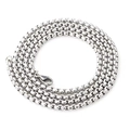 Halskette aus Silber-Box-Kette mit Karabinerverschluss und schlankem Metalldesign - 60cm Perlenkette