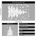 White Christmas tree electrostatic glass window stickers with snowflake pattern 45x60cm - Snowman & Tree Mix (45*60cm)