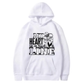 Weißer American-Football-Kapuzenpullover mit My Heart Is On The Line Aufdruck und Kapuze - S / Oberteile / Weiß (MY HEART is on the LINE)