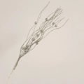 Sparkly 43cm silver artificial glitter stems for Christmas tree and floral arrangements - With Berries / Silver