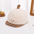 Detail of baby soft brim cap with cute duck embroidery and small sprout topper - 48-50cm(6 Months-2 Years) / Sprout Duck Style / Off White