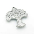 Colgante árbol de la vida en forma de corazón de acero inoxidable para joyería DIY - Estilo A / Color acero