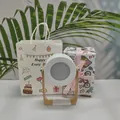 Minimalist white portable LED lantern with wooden handle in elegant gift packaging - Birthday Bag + Gift Wrap - Couples / White
