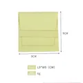Light green microfiber envelope jewelry pouch, 9x9cm square storage bag for accessories - 9*9cm / Yellow