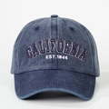 Vintage dunkelblaue California Baseballkappe mit Stickerei und verstellbarem Verschluss - Einheitsgröße / Marineblau
