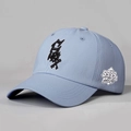 Light blue cotton baseball cap with 9999 World Series embroidery and black logo - Adjustable / Sky Blue