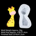 Giraffen Silikonform für Tortendeko mit Abmessungen und gelbem Giraffenharz Modell - Transparente Giraffe (B812)