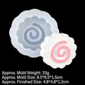 Stampo in silicone a spirale Naruto per fondente e artigianato fai-da-te 6,5cm - Narutomaki Singolo / Trasparente