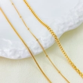 Three-layer gold-plated stainless steel chain necklaces featuring snake and curb link styles - Gold