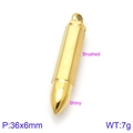 Colgante de bala dorada para hombre con acabado dual cepillado y brillo pulido - Colgante De Bala Dorado (KP94378-KFC)