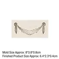 White silicone mold for European vintage floral pendant cake decoration and fondant crafts - No.12 (Lace Pendant) / Gray