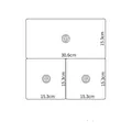 Size chart for modular PET storage boxes showing dimensions 30.6x15.3cm and 15.3x15.3cm - Set 2 (No.2+No.2+No.5)