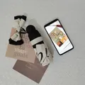 Mini folding automatic sun umbrella in black and beige with matching storage sleeve - 5-Fold Manual Style - French Rose