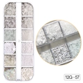 Close-up of 12-grid organizer box with assorted white sequins and nail art materials - 12 Grids / White Transparent Ice Crystal Snowflake Style (12G-57)