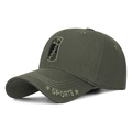 Berretto da baseball mimetico verde militare con ricamo e dettagli a stella - Verde Militare / Regolabile