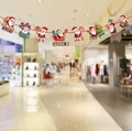 Cartoon Santa Claus Christmas banner with red string for holiday party decoration - Z46-Chimney Santa