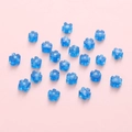 Blue millefiori flower glass beads for DIY jewelry and phone chains on pink base - Sky Blue