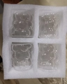 Juego de cuatro tazas de vidrio borosilicato con forma de oso en embalaje protector - Juego de 4 (con Algodón Perlado)