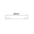 Catena di estensione argentata da 50mm con chiusura a moschettone per gioielli - 50mm / Placcato Argento